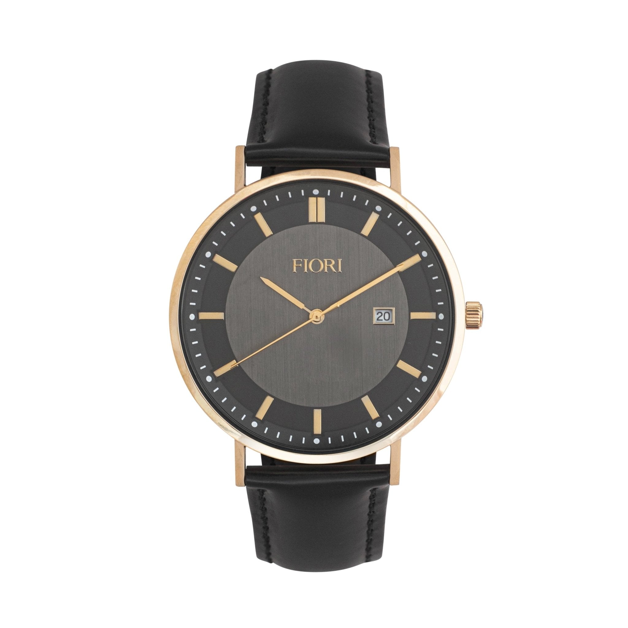 Montre Fiori 3813, cadran noir, vue de face