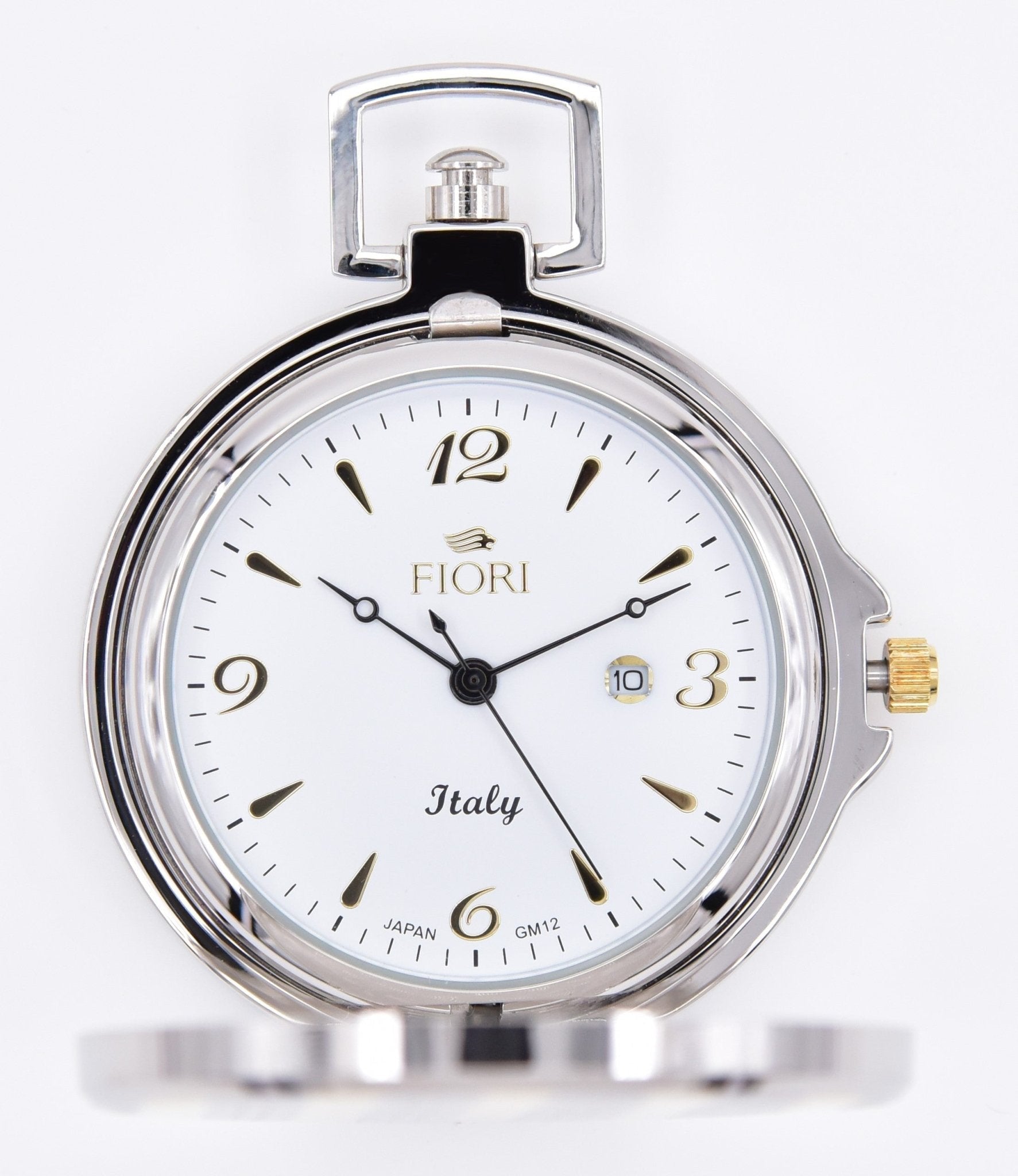 Montre de poche Fiori 3842, cadran blanc, vue de face
