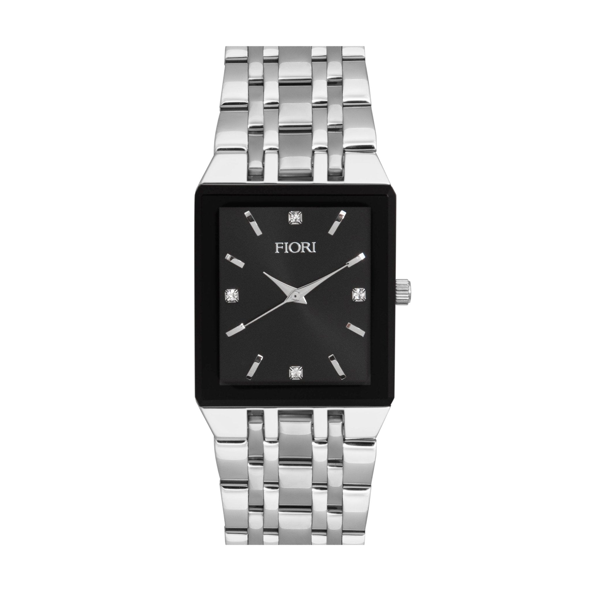 Fiori 3858 watch, black dial, front view