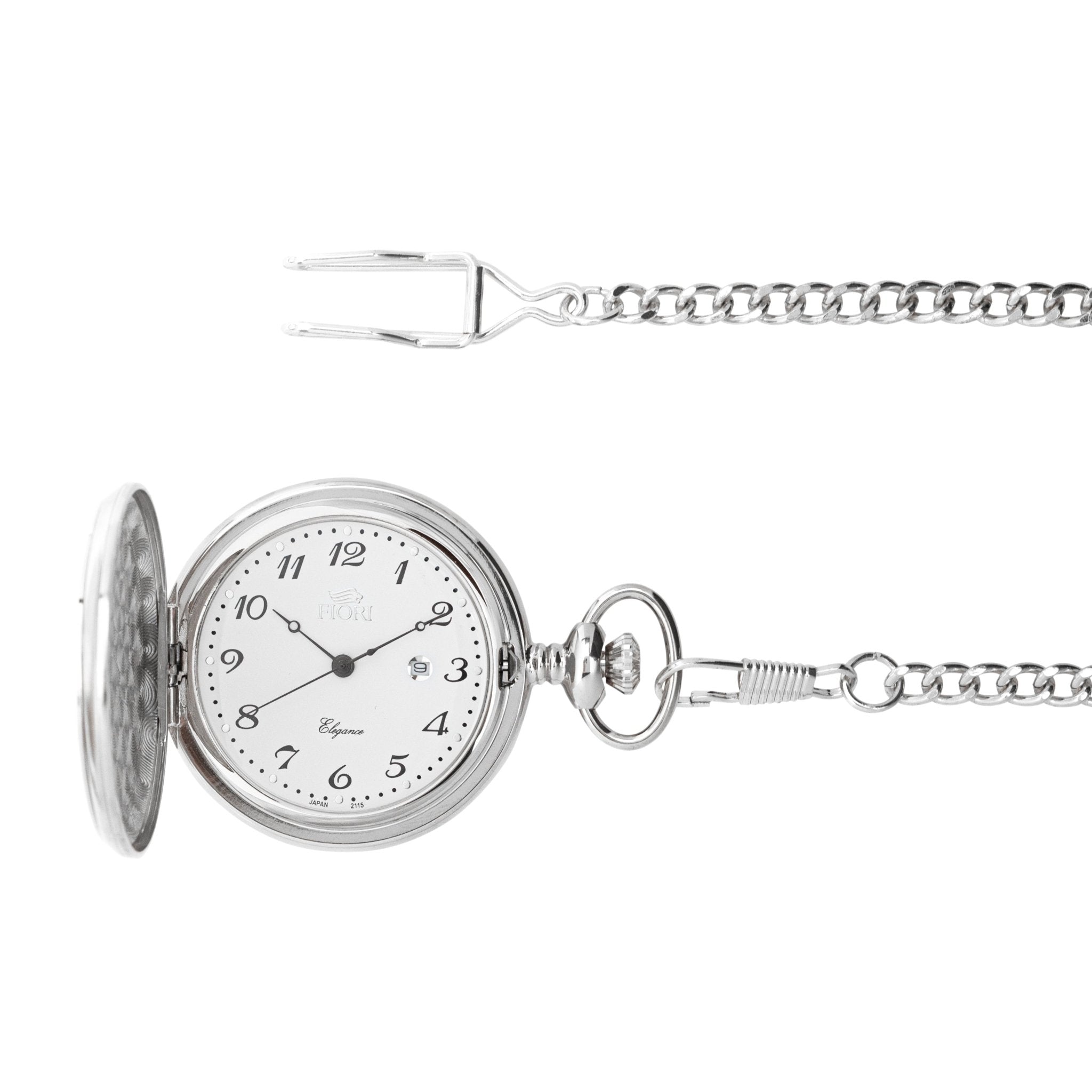 Montre de poche Fiori 3935, cadran blanc, vue de face