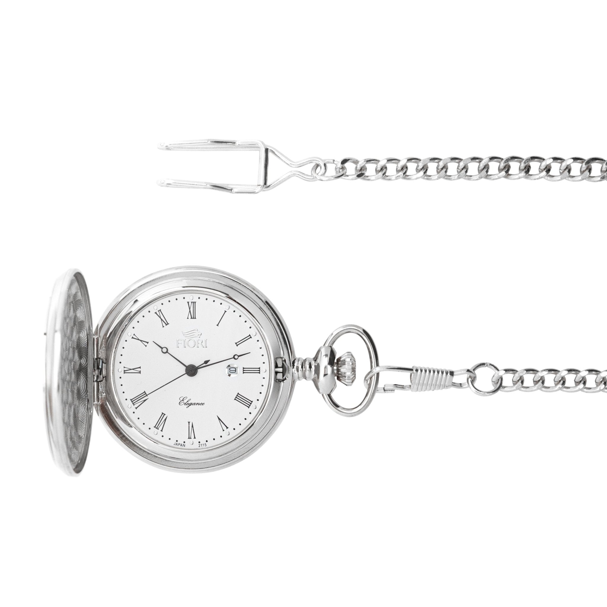 Montre de poche Fiori 3937, cadran blanc, vue de face