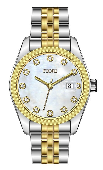 Montre Fiori 3939, cadran en nacre, vue de face