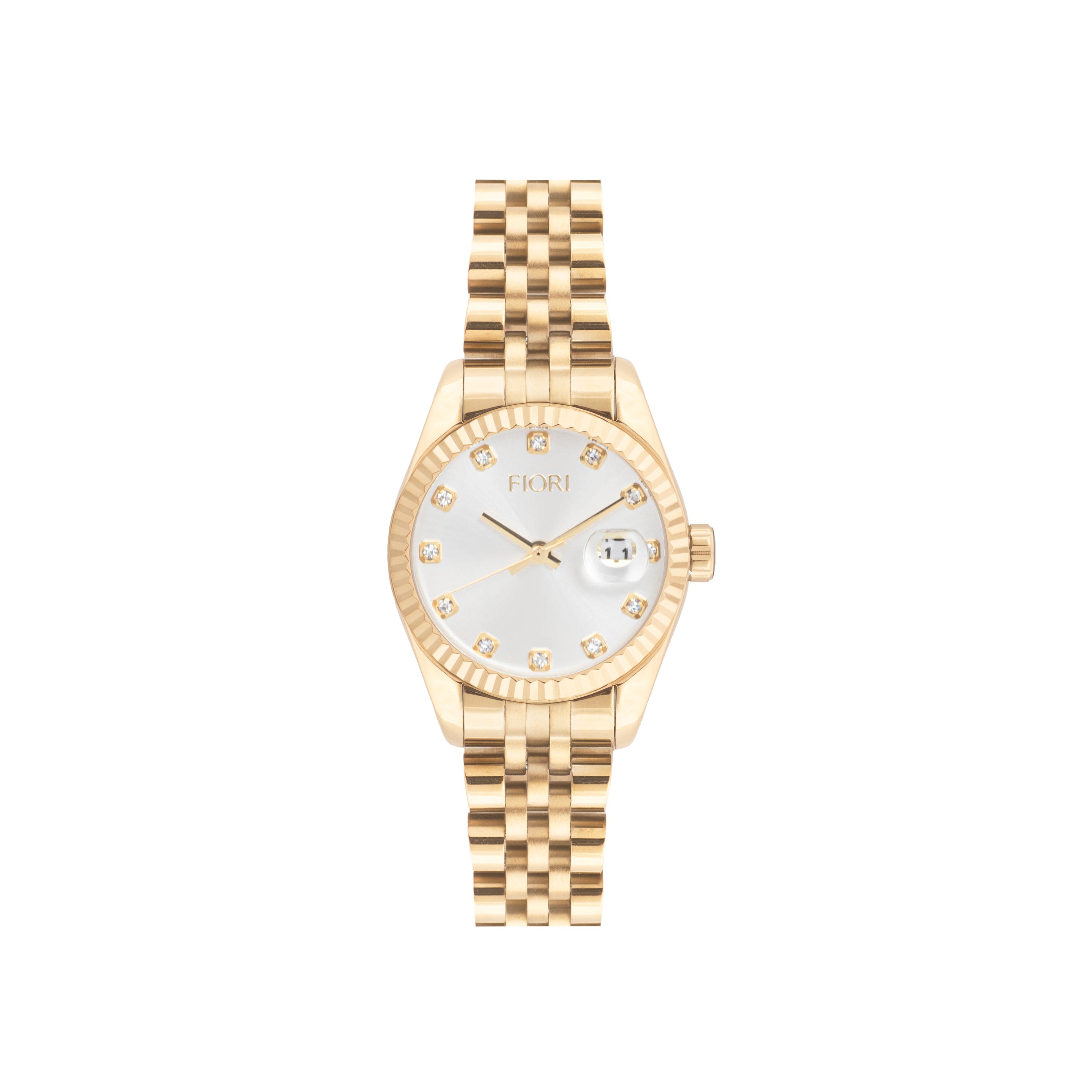 Fiori 3940 watch, silver-tone dial, front view