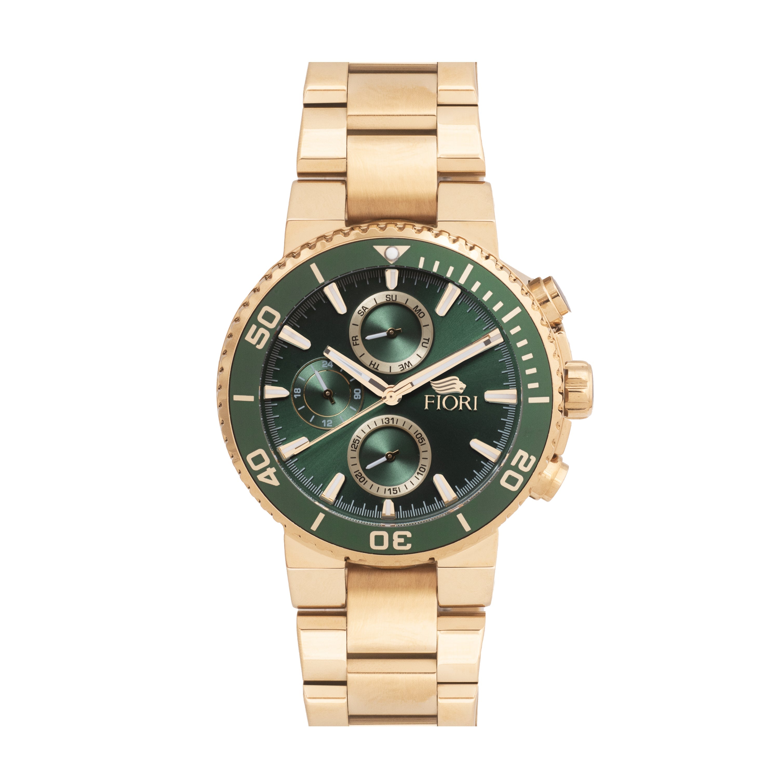 Montre Fiori 3944, cadran vert, vue de face