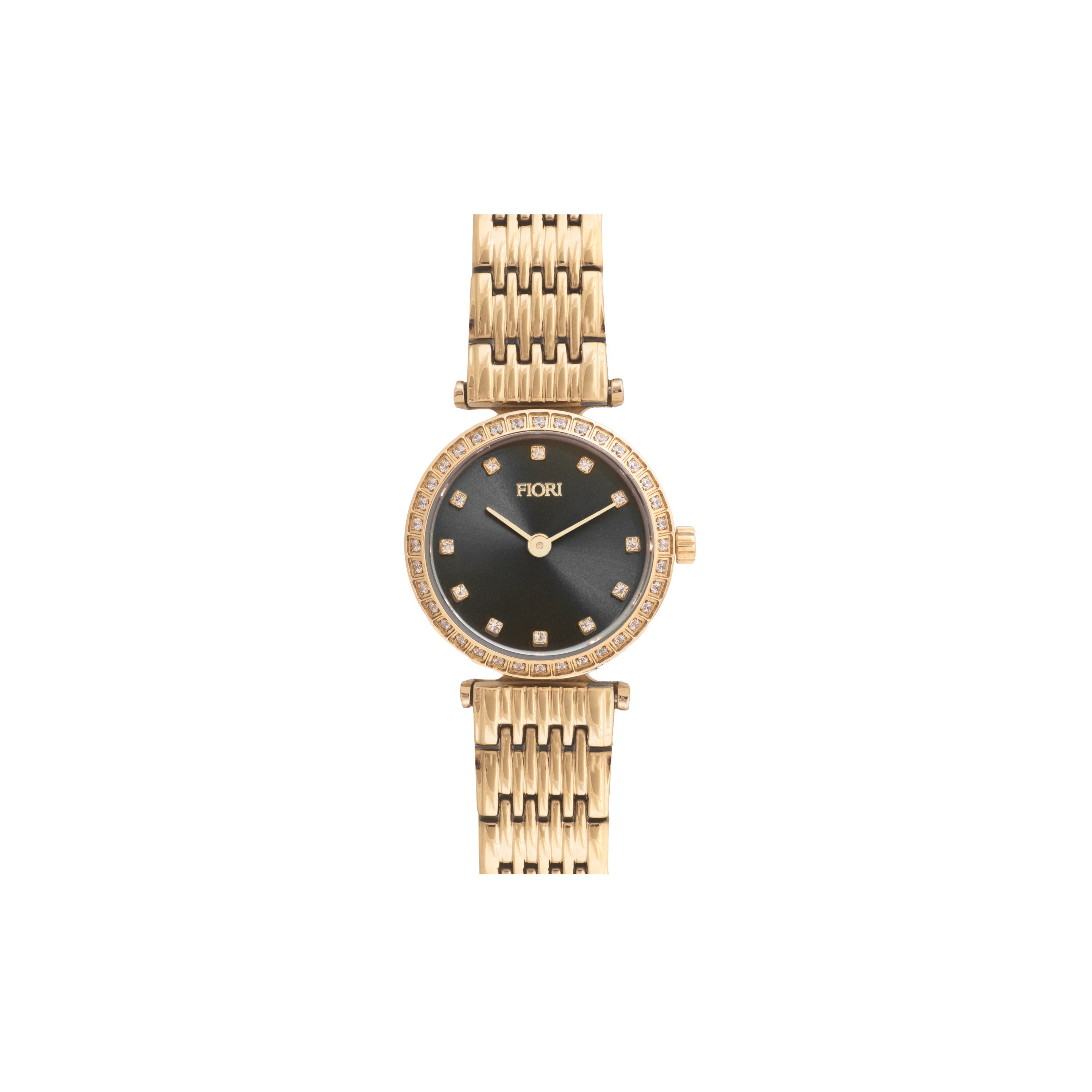 Montre Fiori 3950, cadran noir, vue de face
