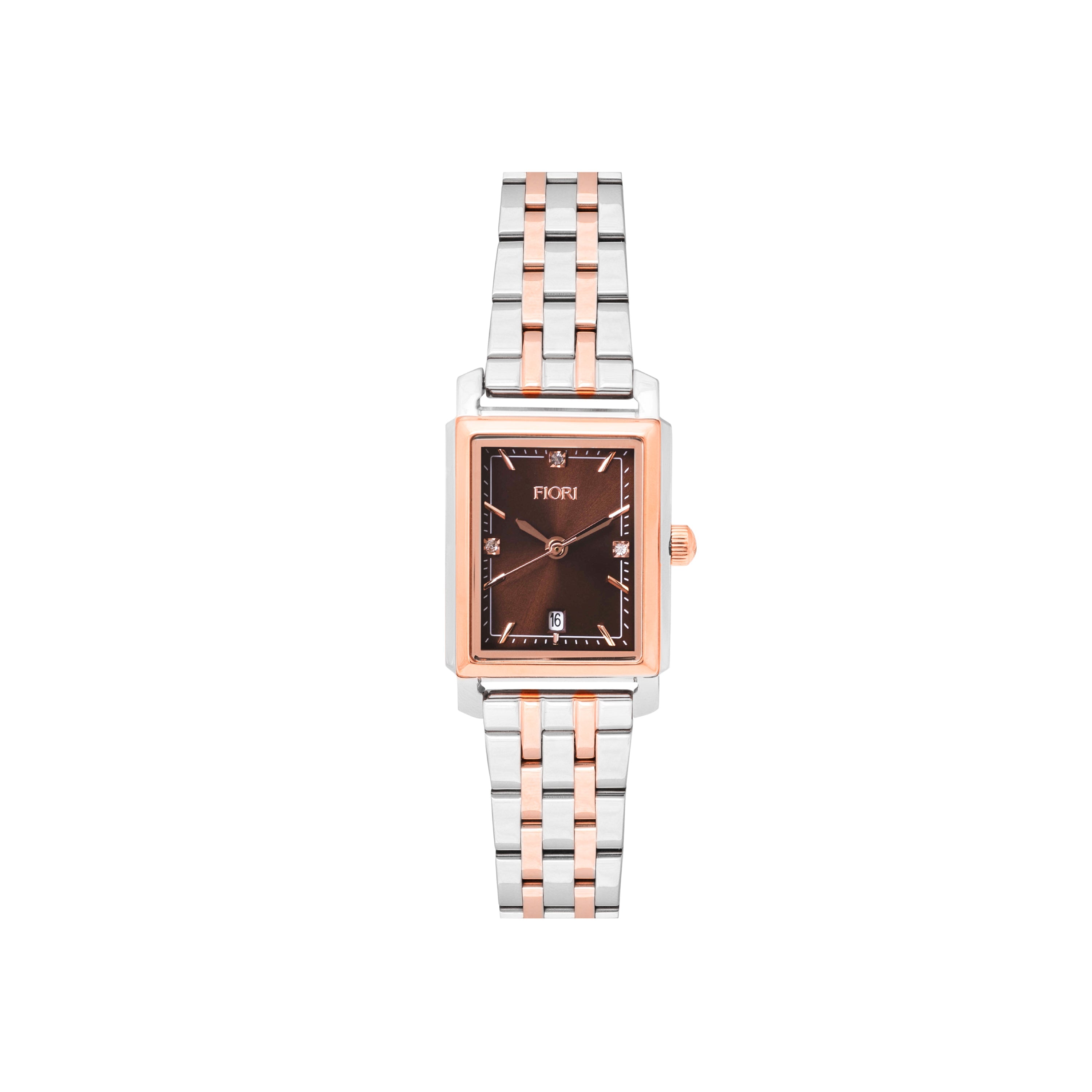 Montre Fiori 3971, cadran marron, vue de face