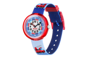 flikflak Firetruck ZFBNP160 watch, blue dial, side profile