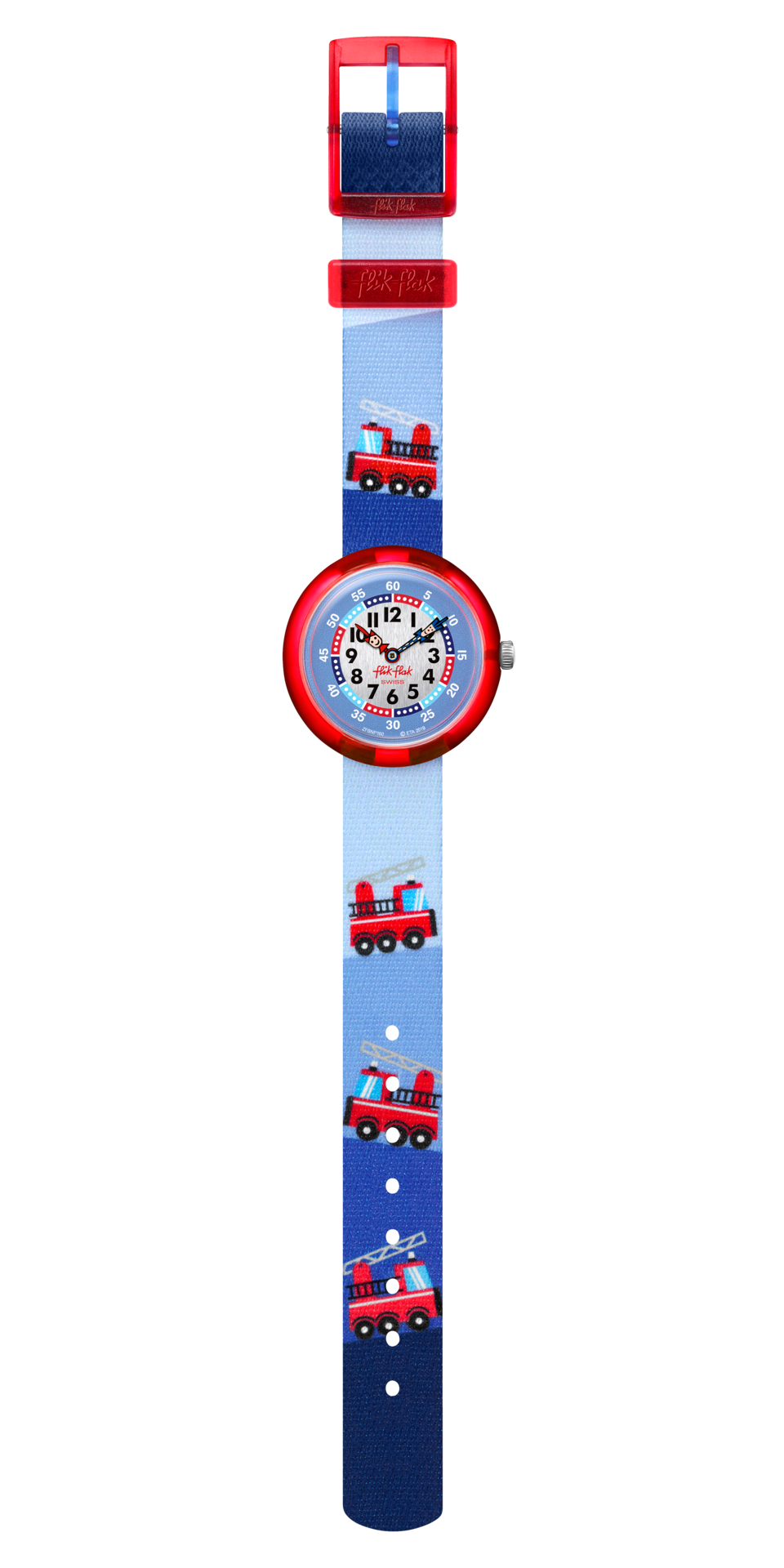 flikflak Firetruck ZFBNP160 watch, blue dial, full strap