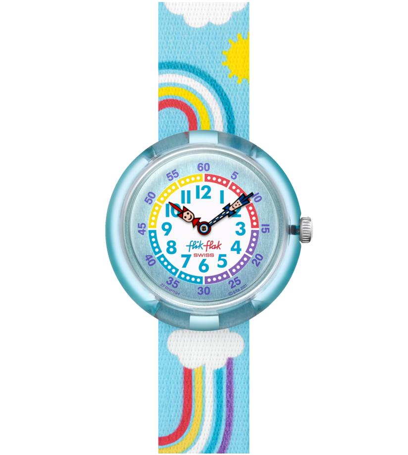 flikflak Rainbow Dreams ZFBNP194 watch, blue dial, front view