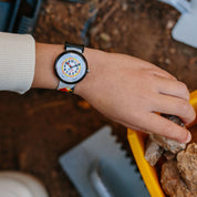 flikflak Build It Up ZFBNP217 watch, grey dial, on the wrist