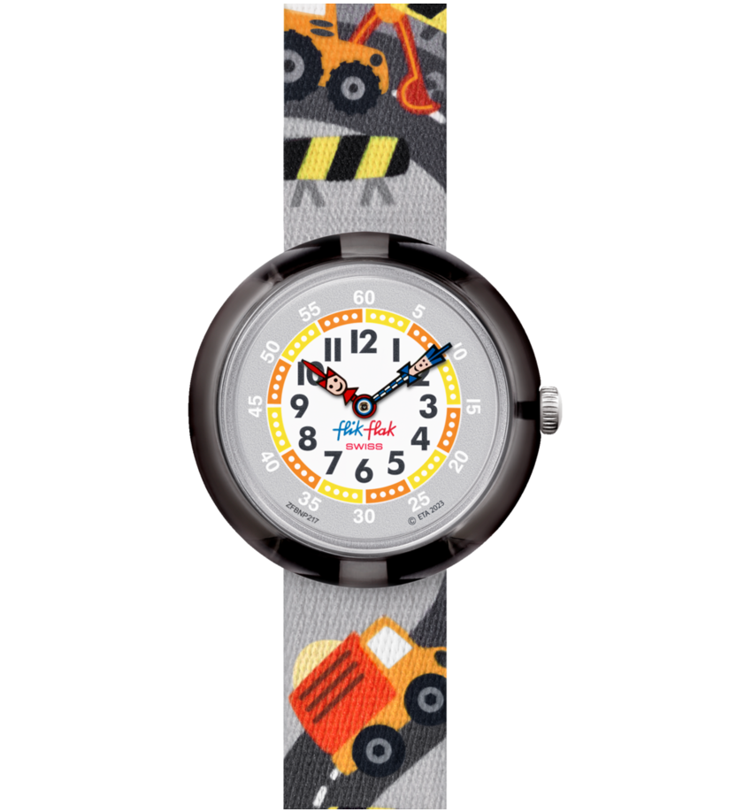 flikflak Build It Up ZFBNP217 watch, grey dial, front view