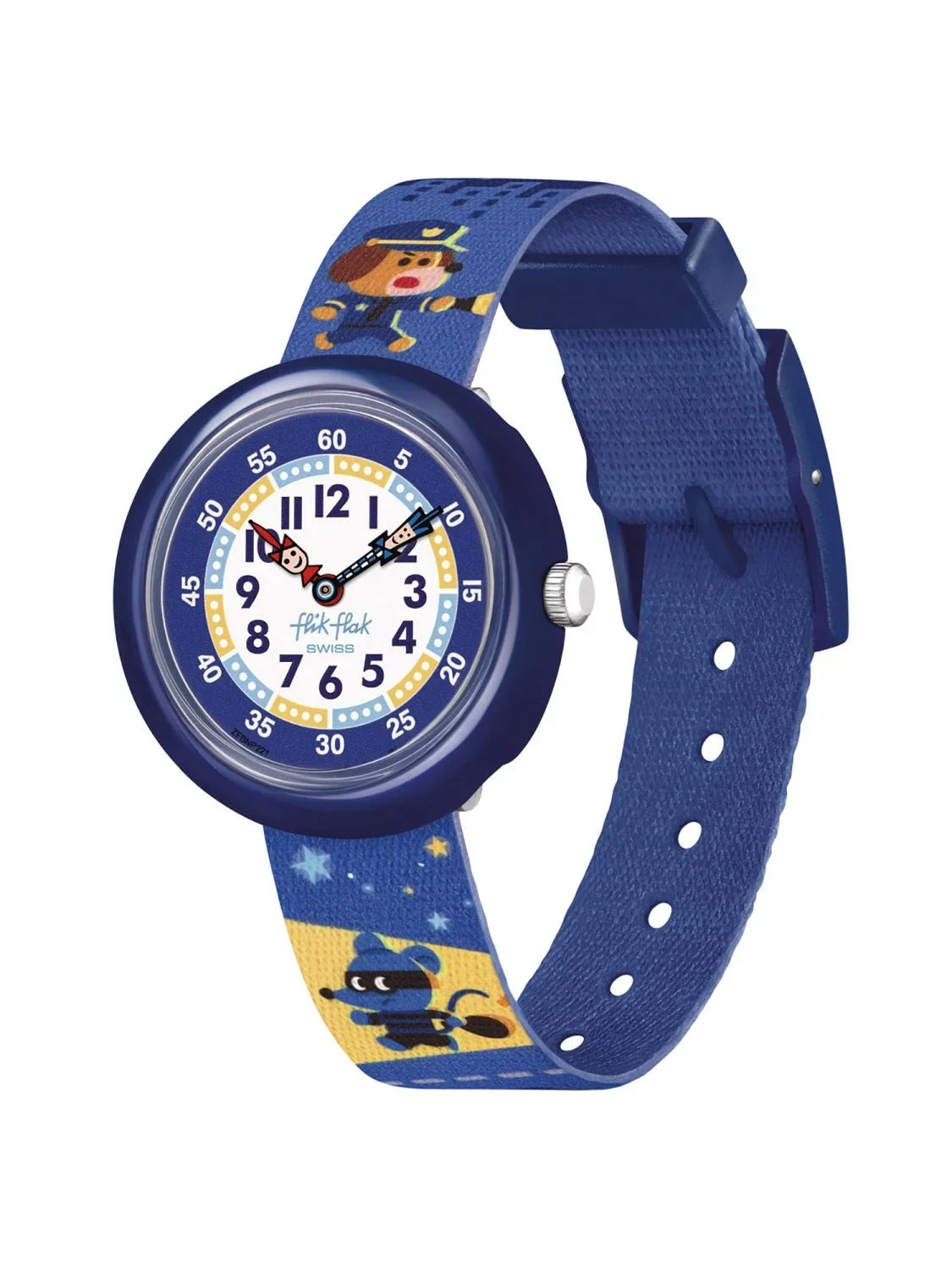 Montre flikflak Paws Up ZFBNP221, cadran bleu, vue de face