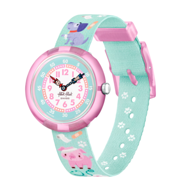 flikflak My Spirit Animal ZFBNP222 watch, green dial, front view
