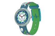 flikflak Living History ZFBNP229 watch, blue dial, side profile