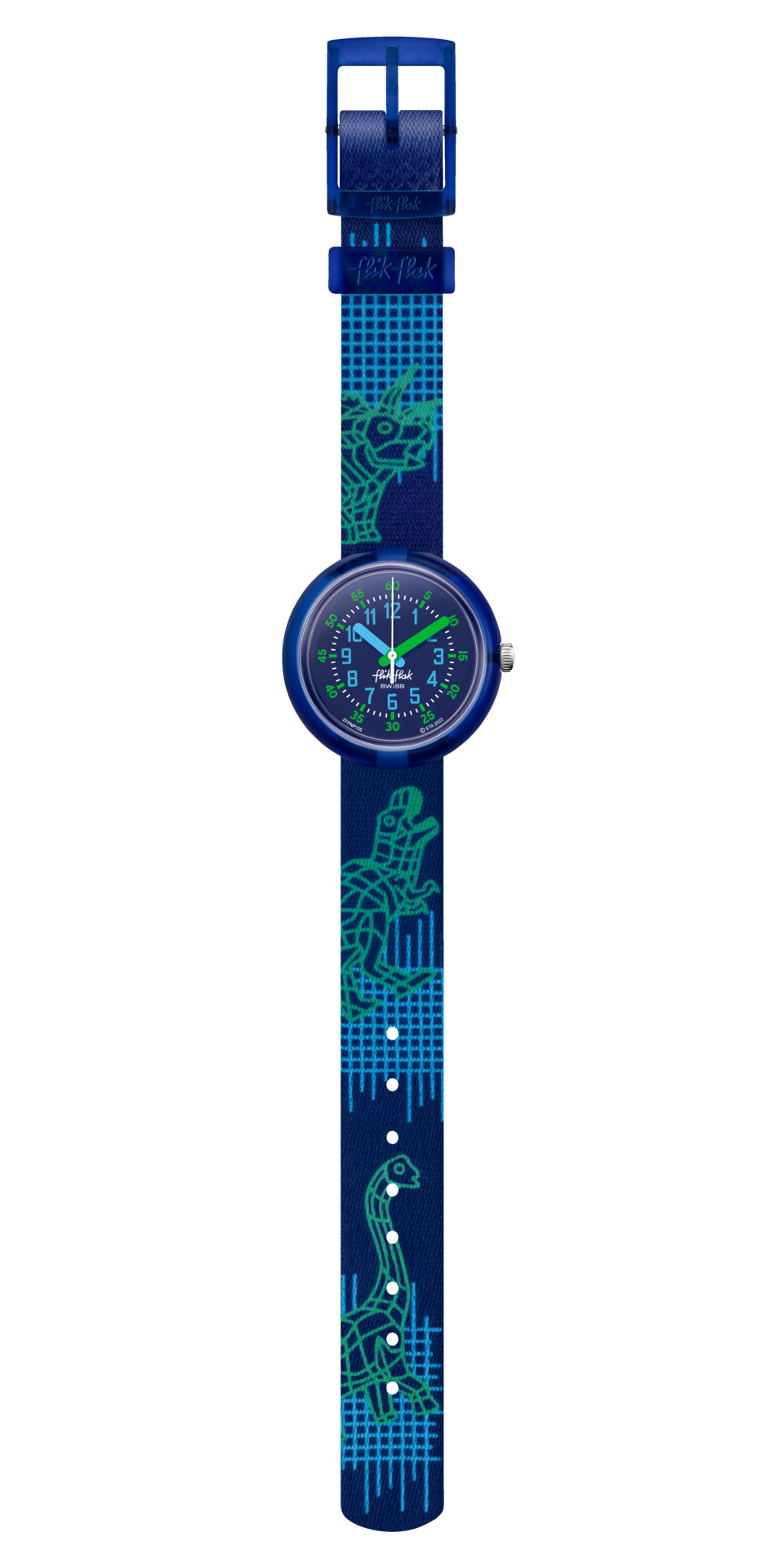 flikflak Cyberozaurus ZFPNP135 watch, blue dial, full strap