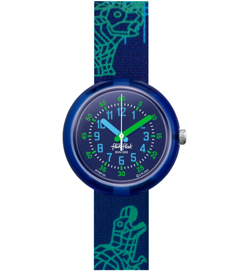 flikflak Cyberozaurus ZFPNP135 watch, blue dial, front view