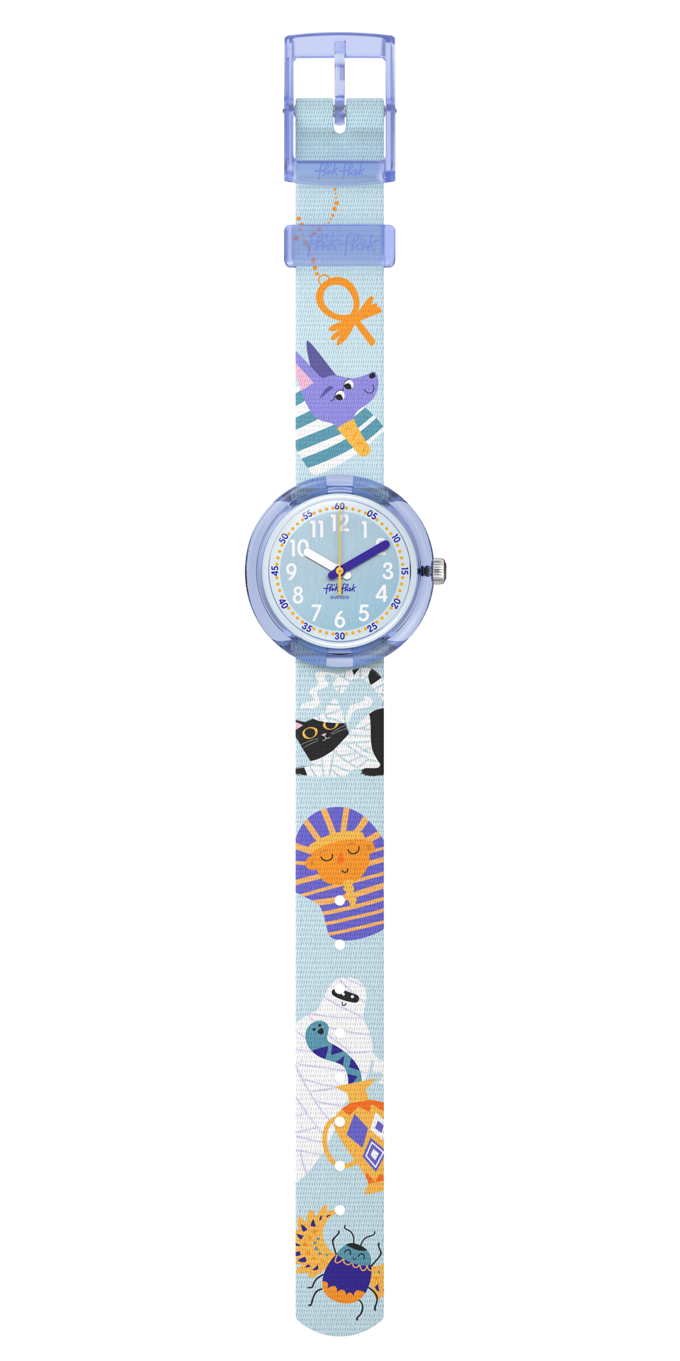 flikflak Tutan-Time ZFPNP156 watch, purple dial, full strap