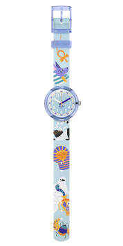 flikflak Tutan-Time ZFPNP156 watch, purple dial, full strap