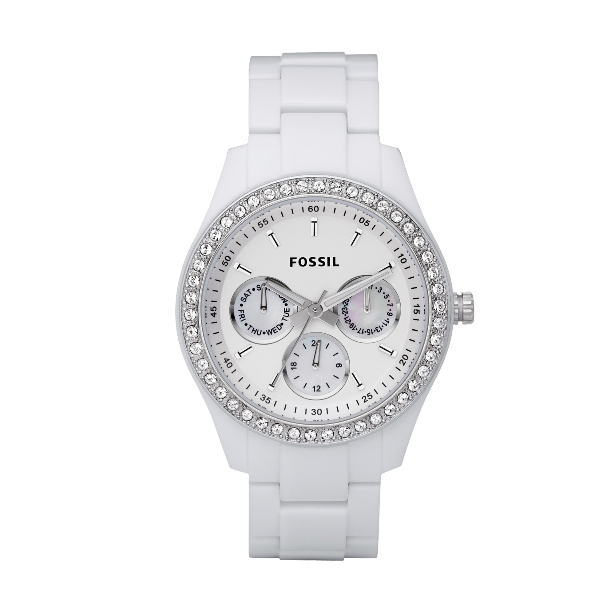 Fossil Stella ES1967 watch, white dial, front view