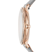 Montre Fossil Jacqueline ES4304, cadran doré, vue de profil