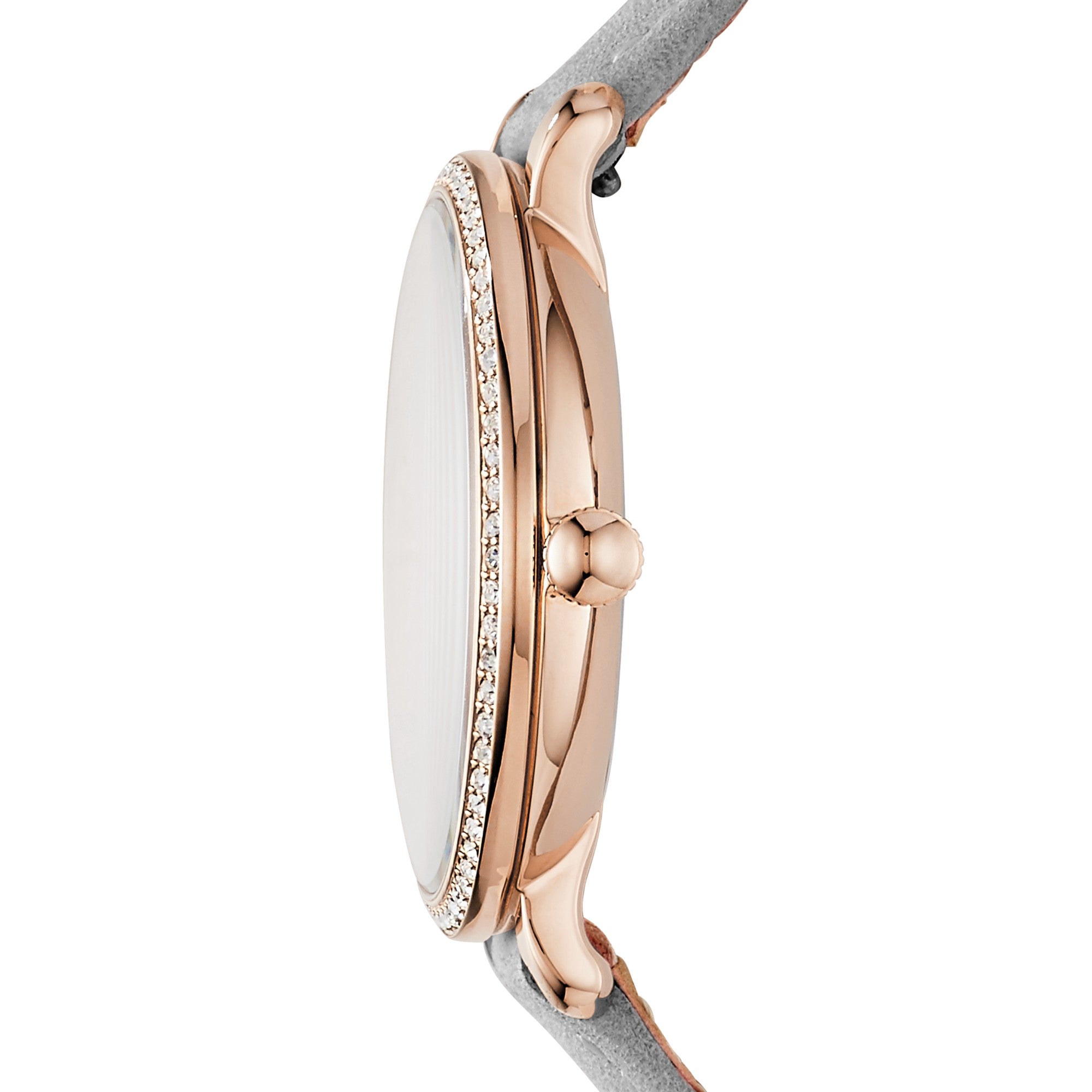 Montre Fossil Jacqueline ES4304, cadran doré, vue de profil