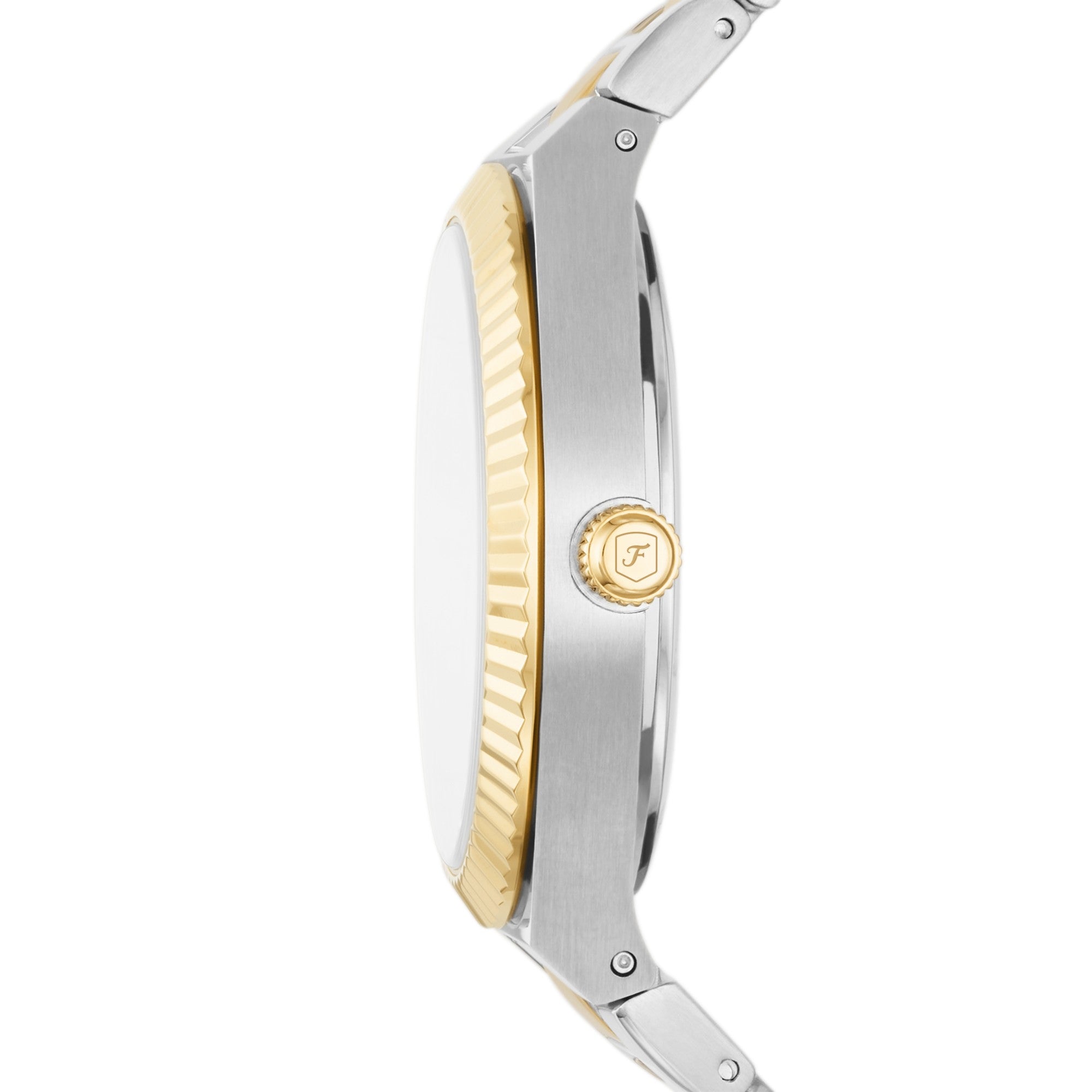 Fossil Scarlette ES5259 watch, silver-tone dial, side profile