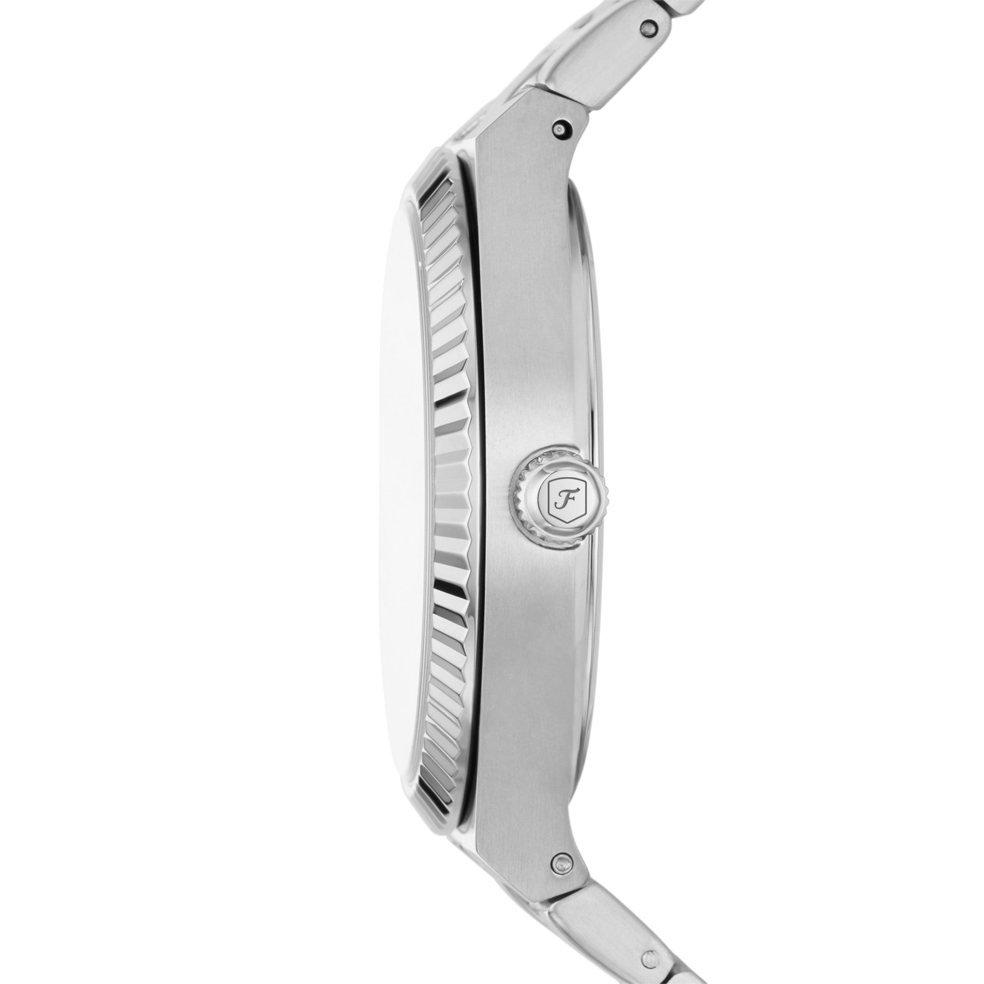 Montre Fossil Scarlette ES5300, cadran argenté, vue de profil