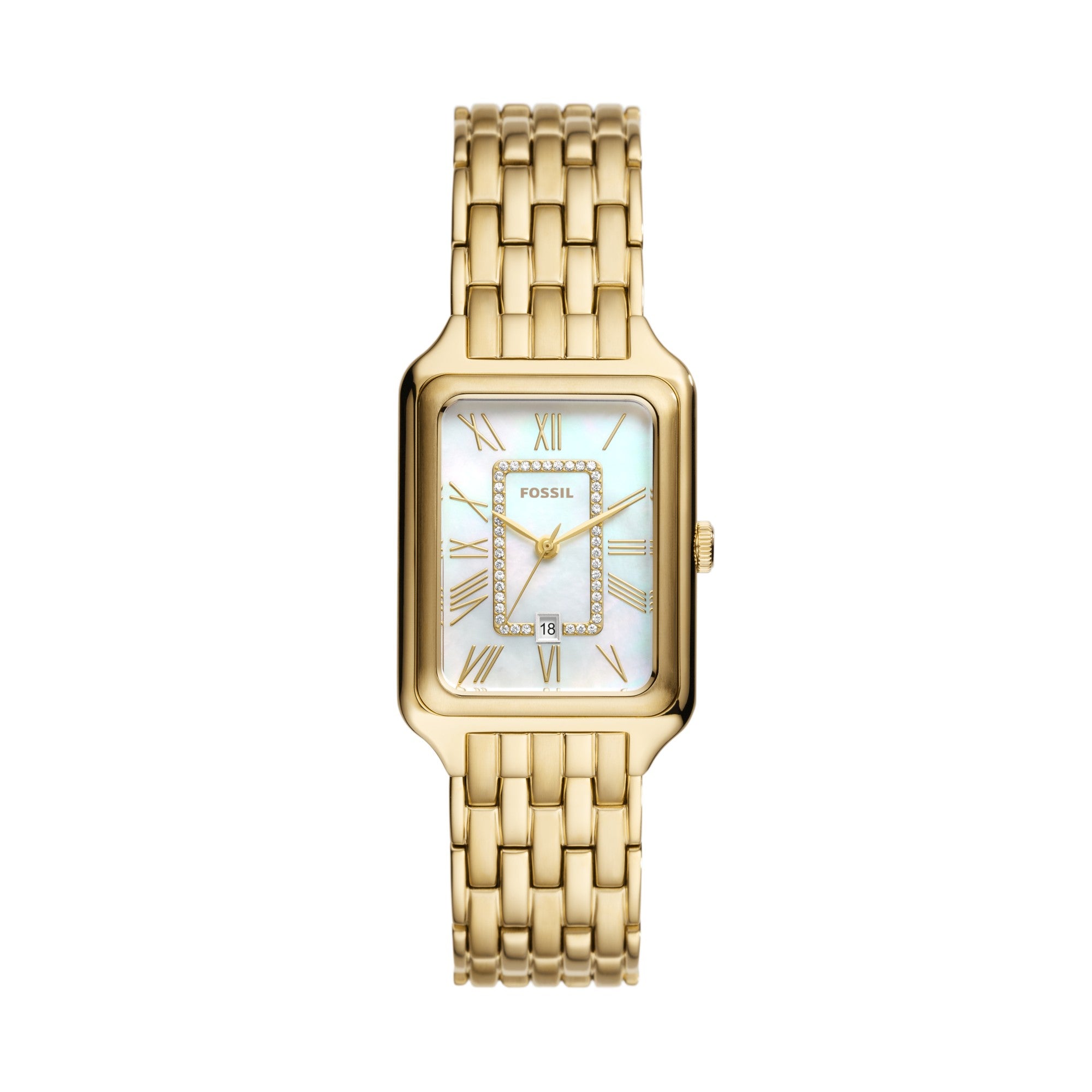 Fossil Raquel ES5304 watch, mother-of-pearl dial, front view