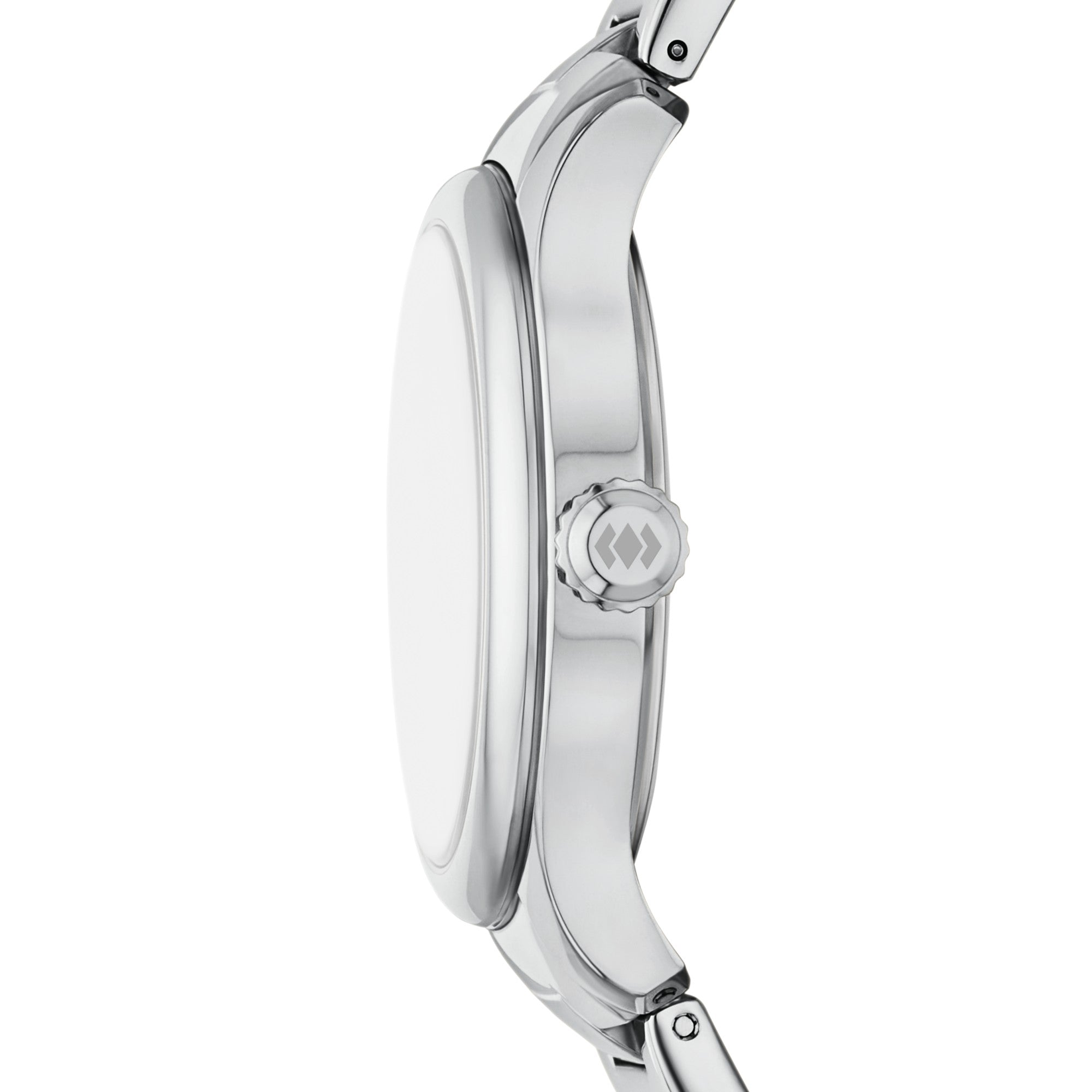 Fossil Gilmore ES5393 watch, silver-tone dial, side profile