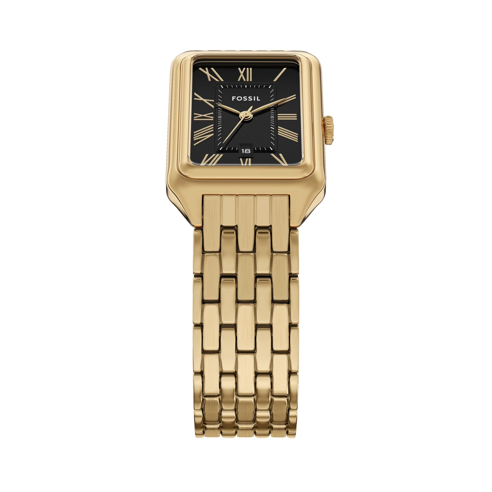 Montre Fossil Raquel ES5434, cadran noir, portée au poignet