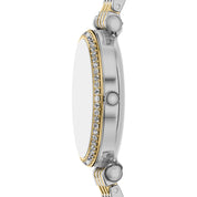 Montre Fossil Carlie ES5438, cadran bleu, vue de profil