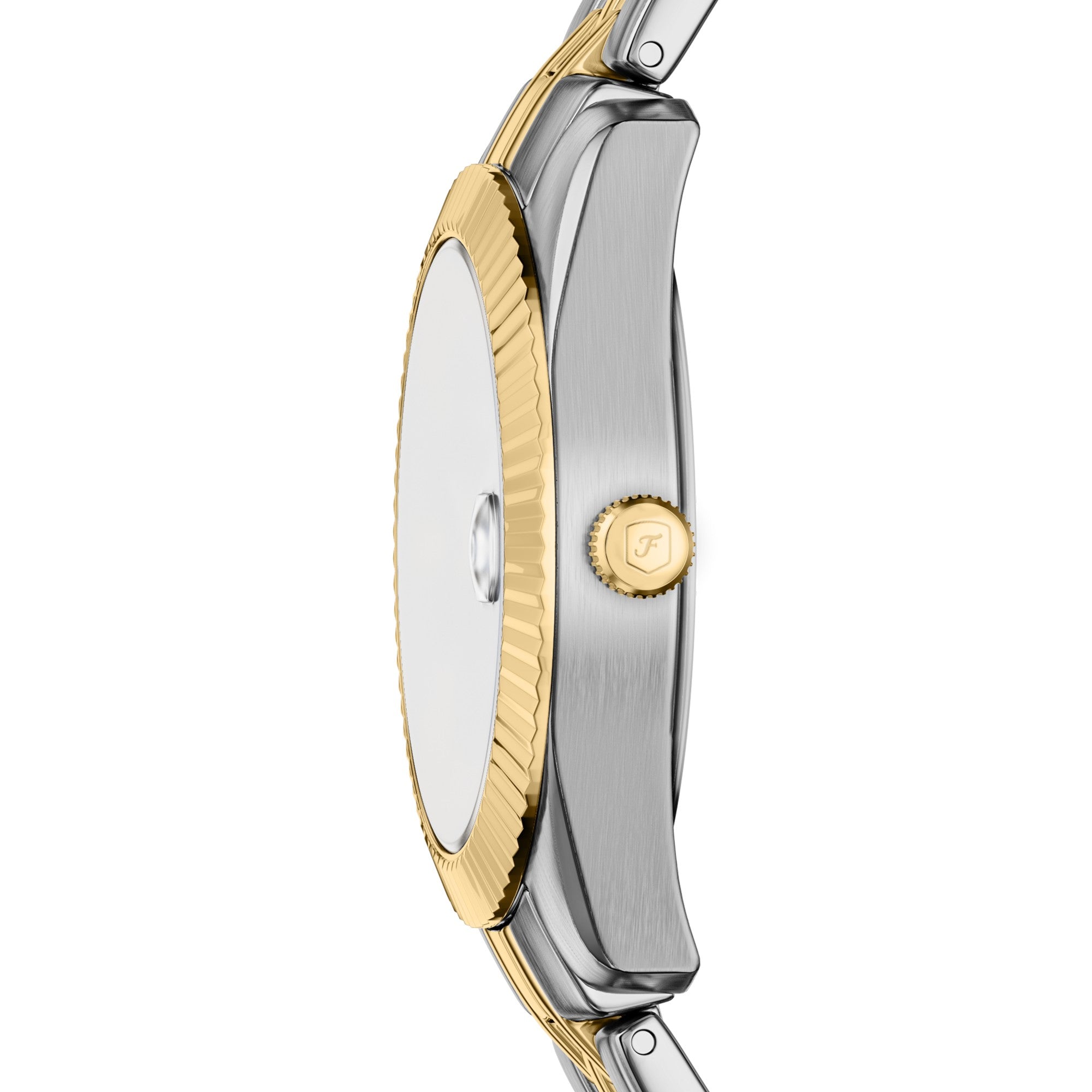 Montre Fossil Scarlette ES5443, cadran bleu, vue de profil