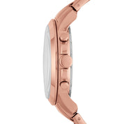 Montre Fossil Grant FS4833, cadran or rose, vue de profil