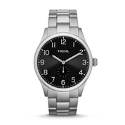 Montre Fossil Agent FS4852, cadran noir, vue de face