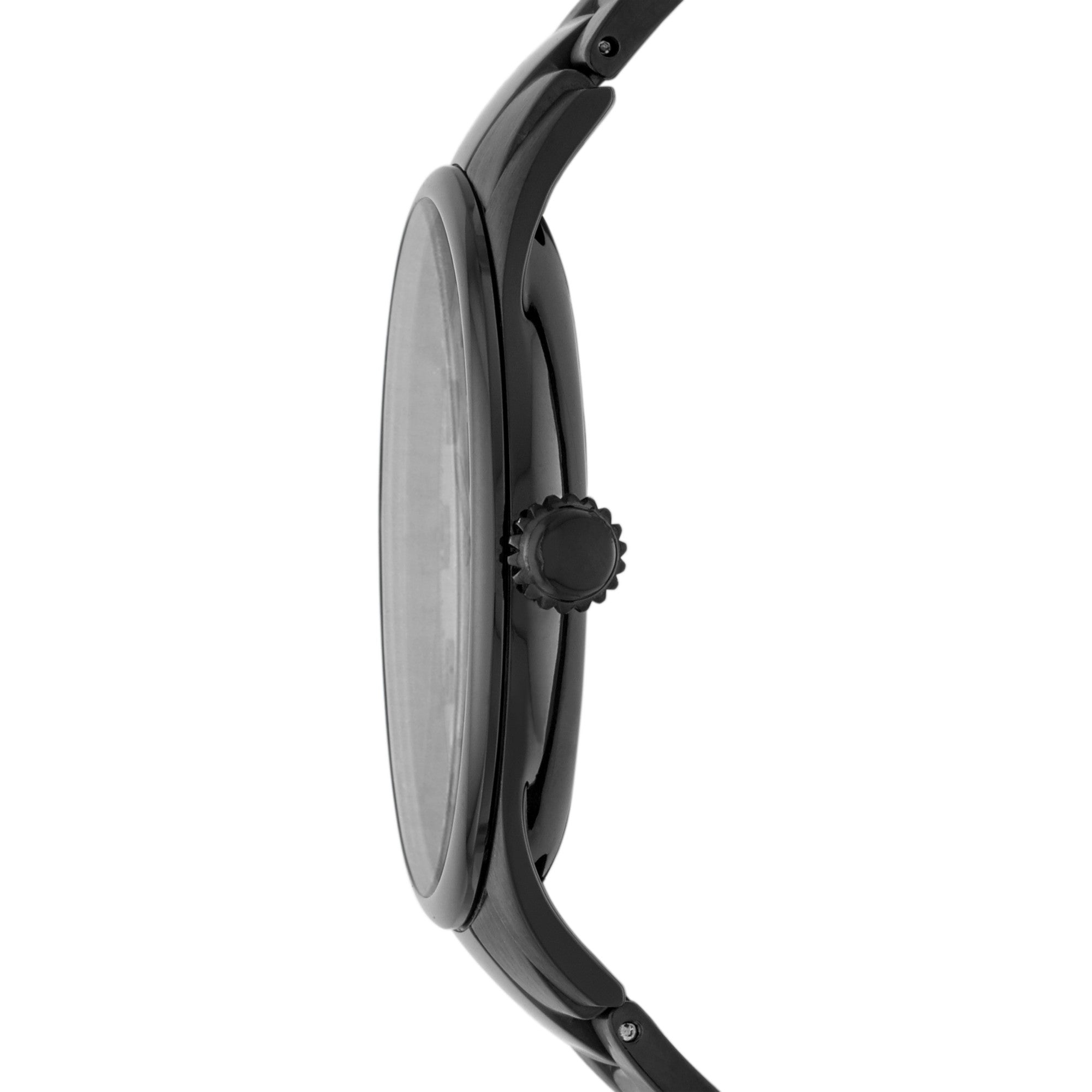 Montre Fossil Agent FS4854, cadran noir, vue de profil