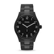 Montre Fossil Agent FS4854, cadran noir, vue de face