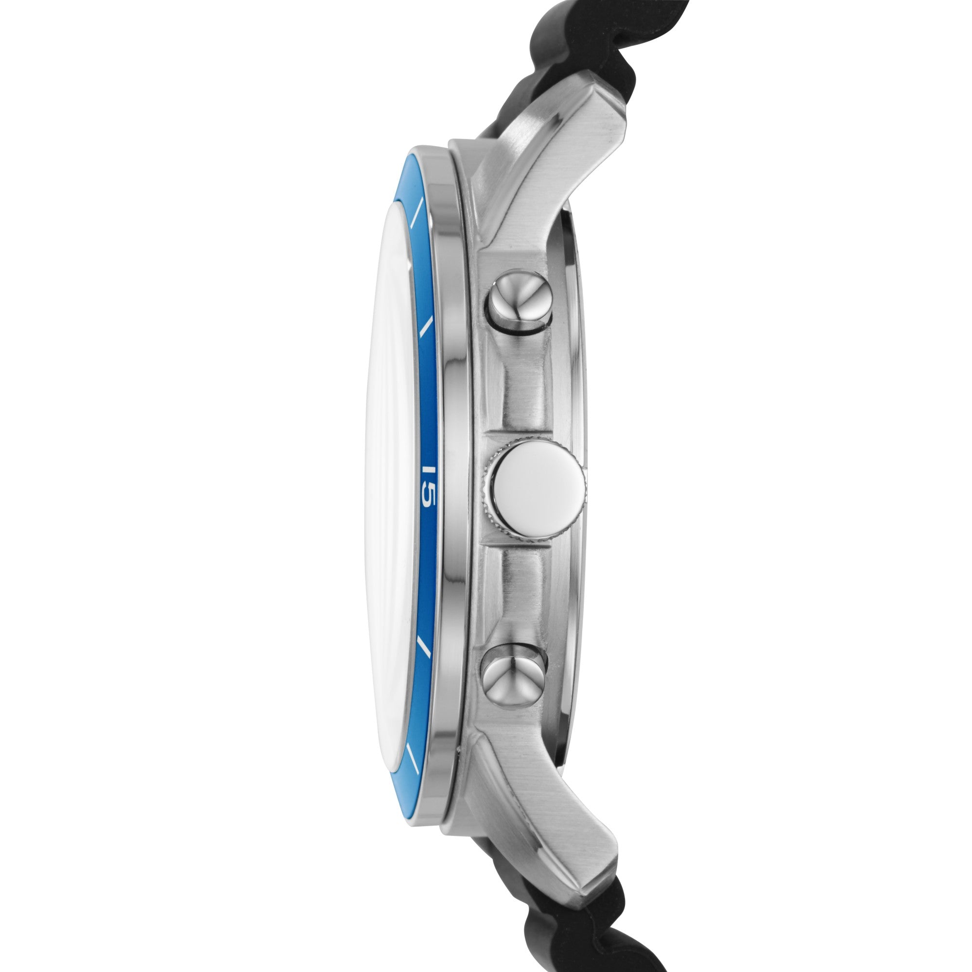 Montre Fossil Grant Sport FS5300, cadran noir, vue de profil