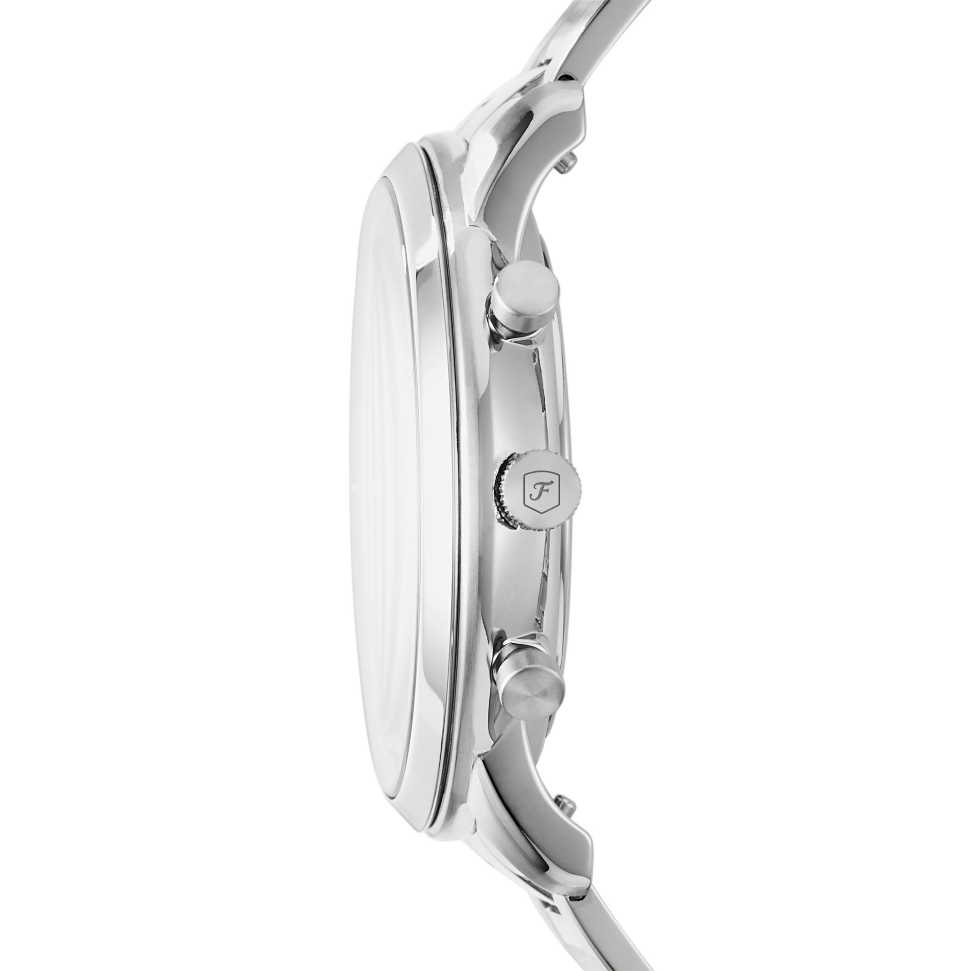 Fossil Neutra FS5384 watch, black dial, side profile