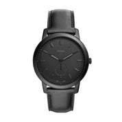 Montre Fossil Minimalist FS5447, cadran noir, vue de face