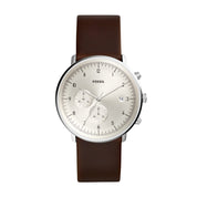 Montre Fossil Chase Timer FS5488, cadran beige, vue de face