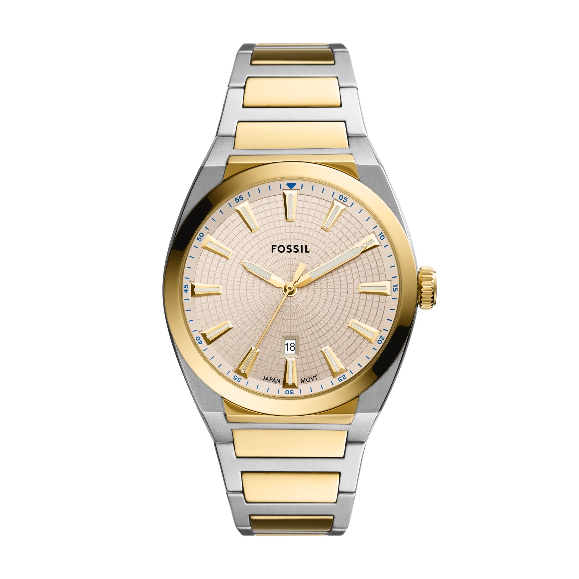 Montre Fossil Everett FS5823, cadran beige, vue de face