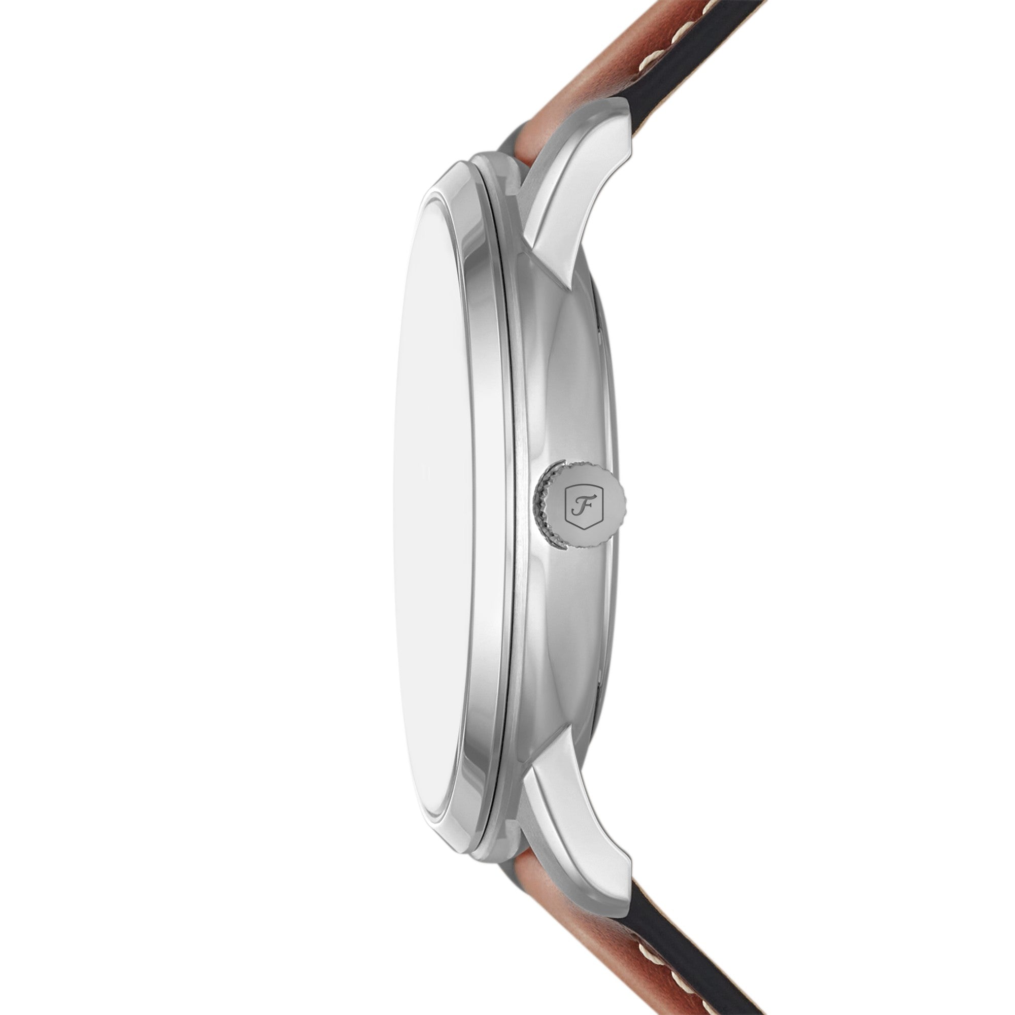 Fossil Neutra FS5903 watch, blue dial, side profile