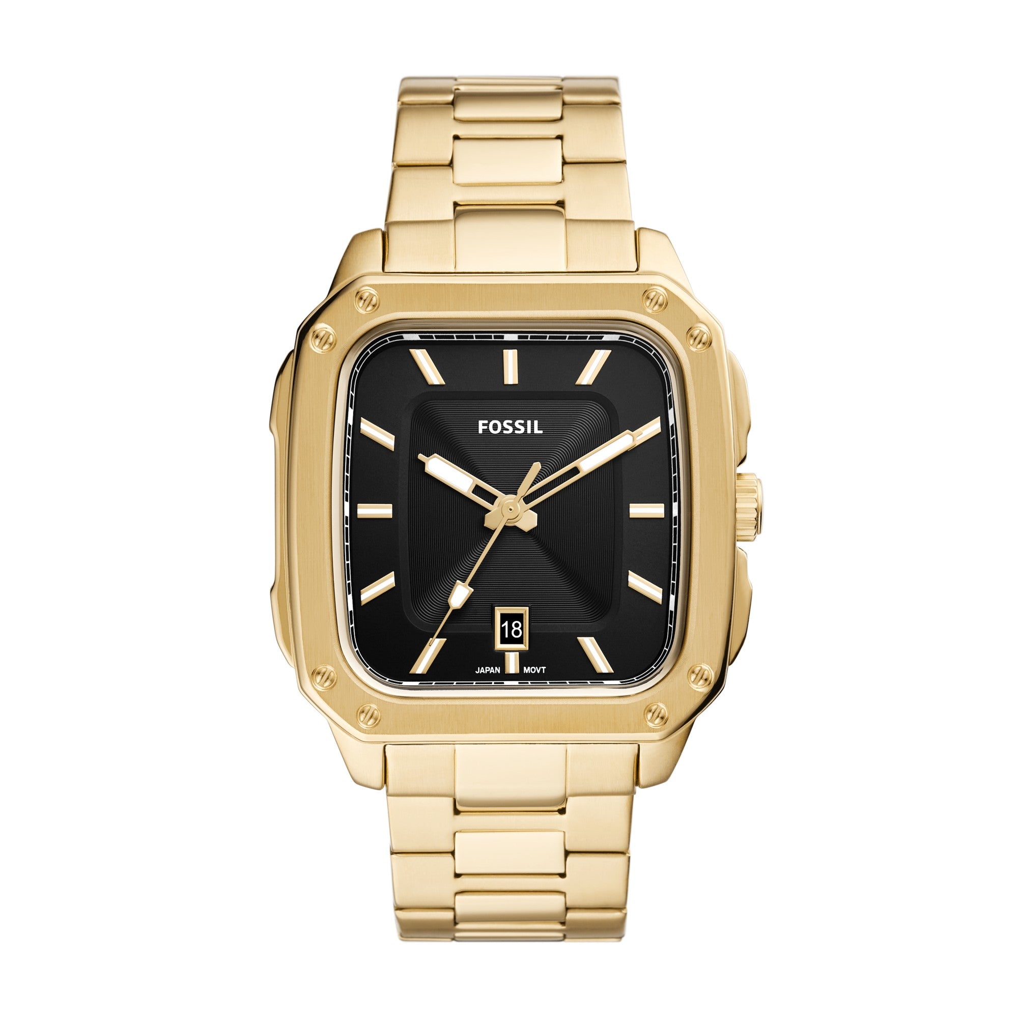 Fossil Inscription FS5932 watch, black dial, front view