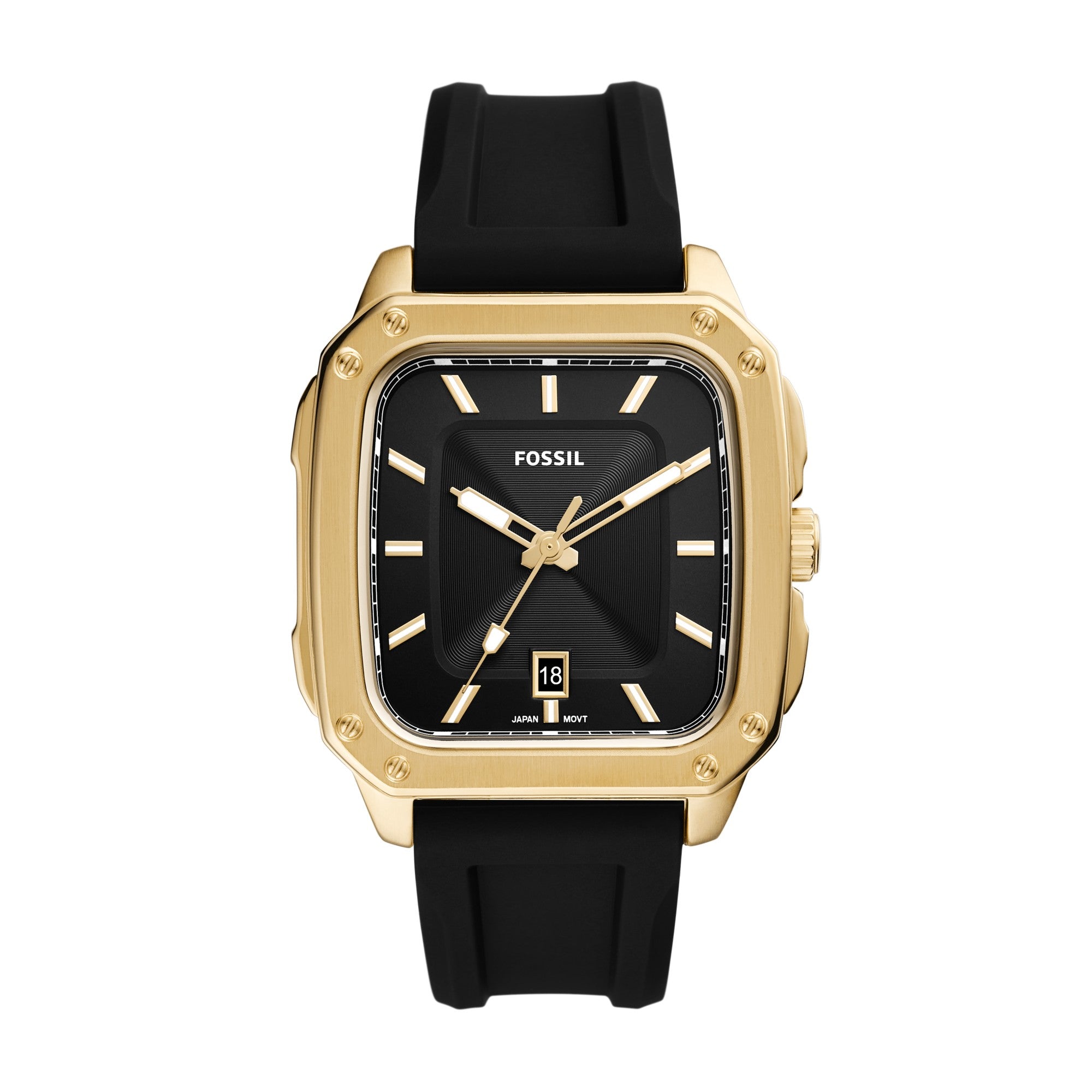 Montre Fossil Inscription FS5981, cadran noir, vue de face