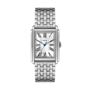 Montre Fossil Carraway FS6008, cadran argenté, vue de face