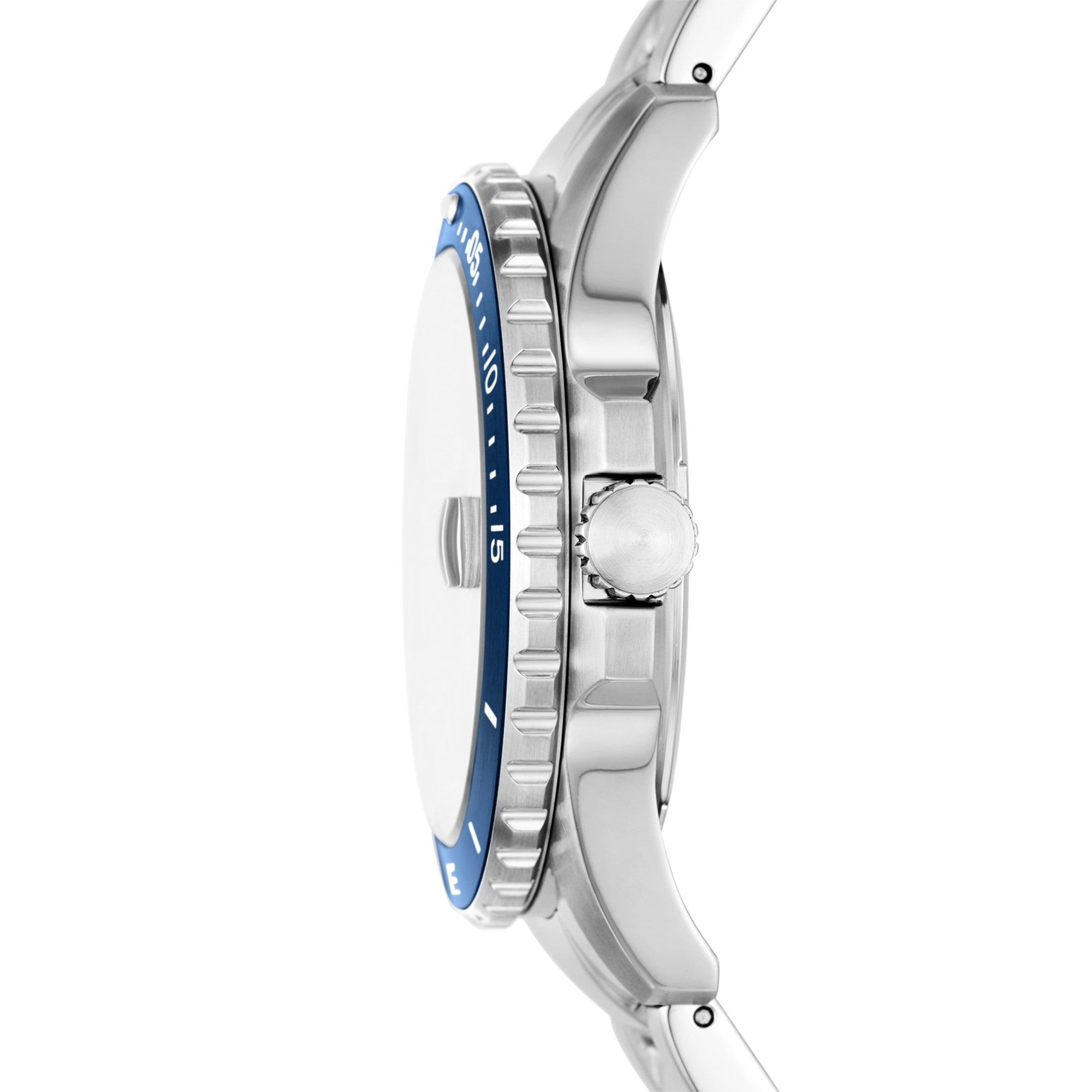 Montre Fossil Blue FS6029, cadran bleu, vue de profil
