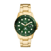 Montre Fossil Blue FS6030, cadran vert, vue de face