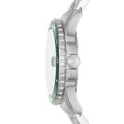 Fossil Blue Dive FS6033 watch, green dial, side profile