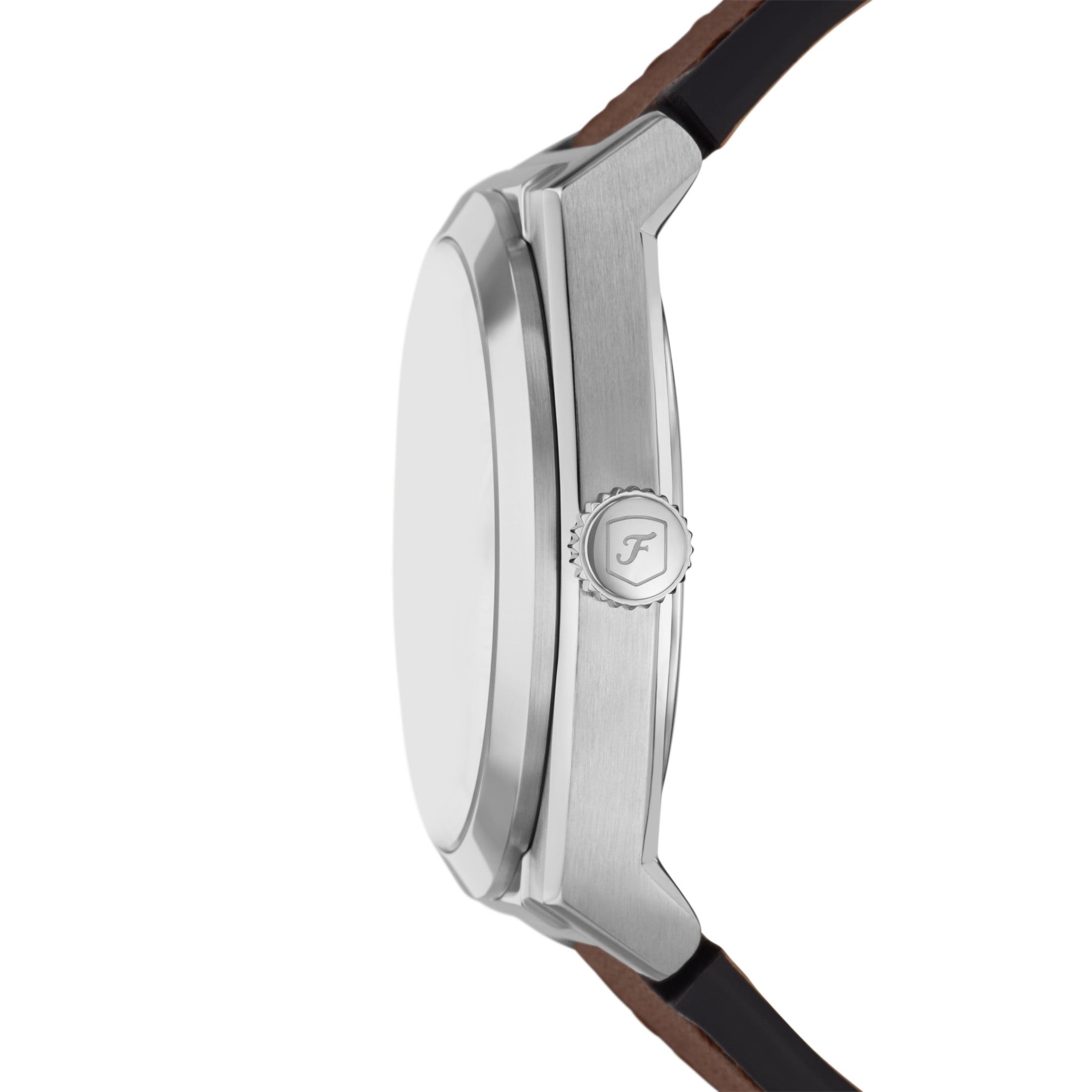 Fossil Everett FS6071 watch, beige dial, side profile