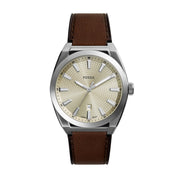 Fossil Everett FS6071 watch, beige dial, front view